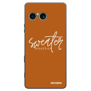 Picasee Μαύρη θήκη σιλικόνης για Sony Xperia 10 VII - Sweater weather