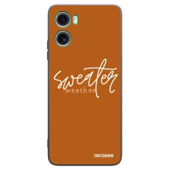 Picasee Μαύρη θήκη σιλικόνης για Motorola Moto G06 - Sweater weather