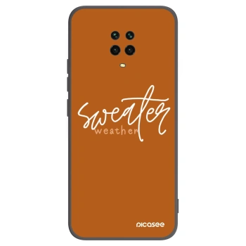 Picasee Μαύρη θήκη σιλικόνης για Xiaomi Redmi Note 9 Pro - Sweater weather