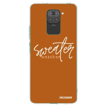 Picasee Μαύρη θήκη σιλικόνης για Xiaomi Redmi Note 9 - Sweater weather