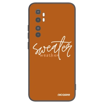 Picasee Μαύρη θήκη σιλικόνης για Xiaomi Mi Note 10 Lite - Sweater weather