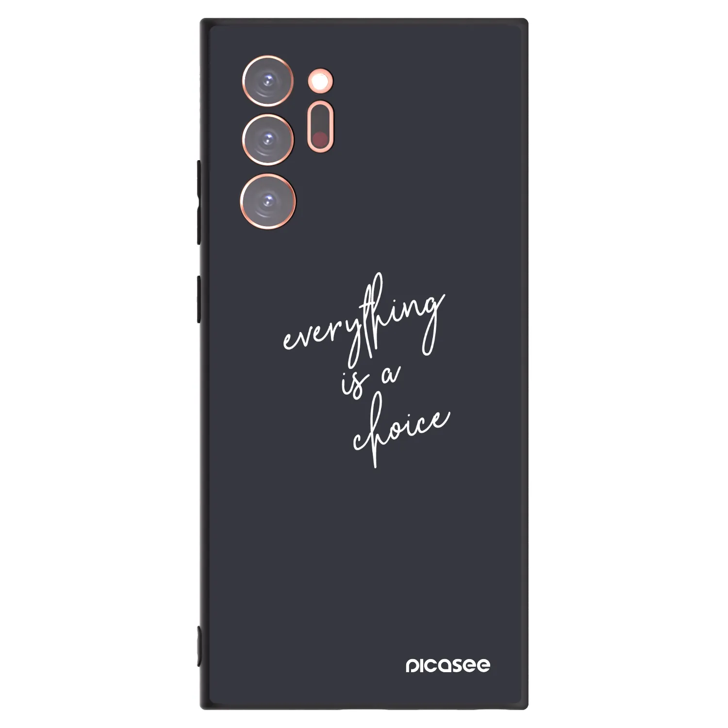 Picasee Μαύρη θήκη σιλικόνης για Samsung Galaxy Note 20 Ultra - Everything is a choice