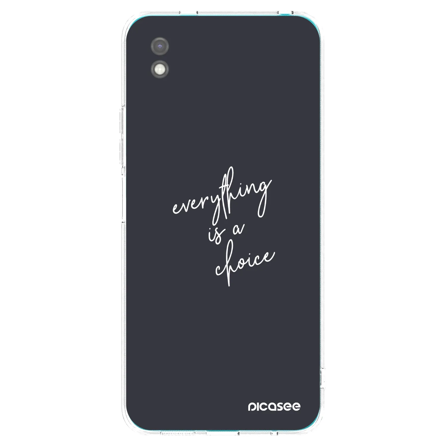 Picasee Μαύρη θήκη σιλικόνης για Xiaomi Redmi 9A - Everything is a choice