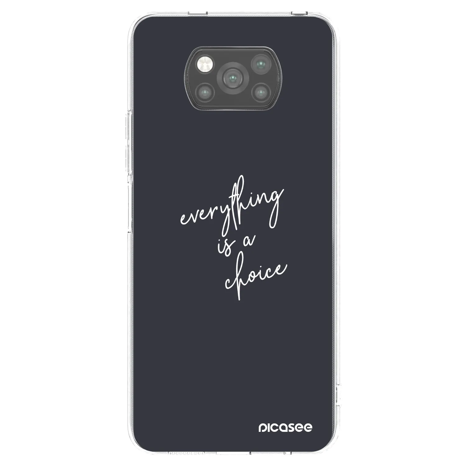 Picasee Μαύρη θήκη σιλικόνης για Xiaomi Poco X3 - Everything is a choice