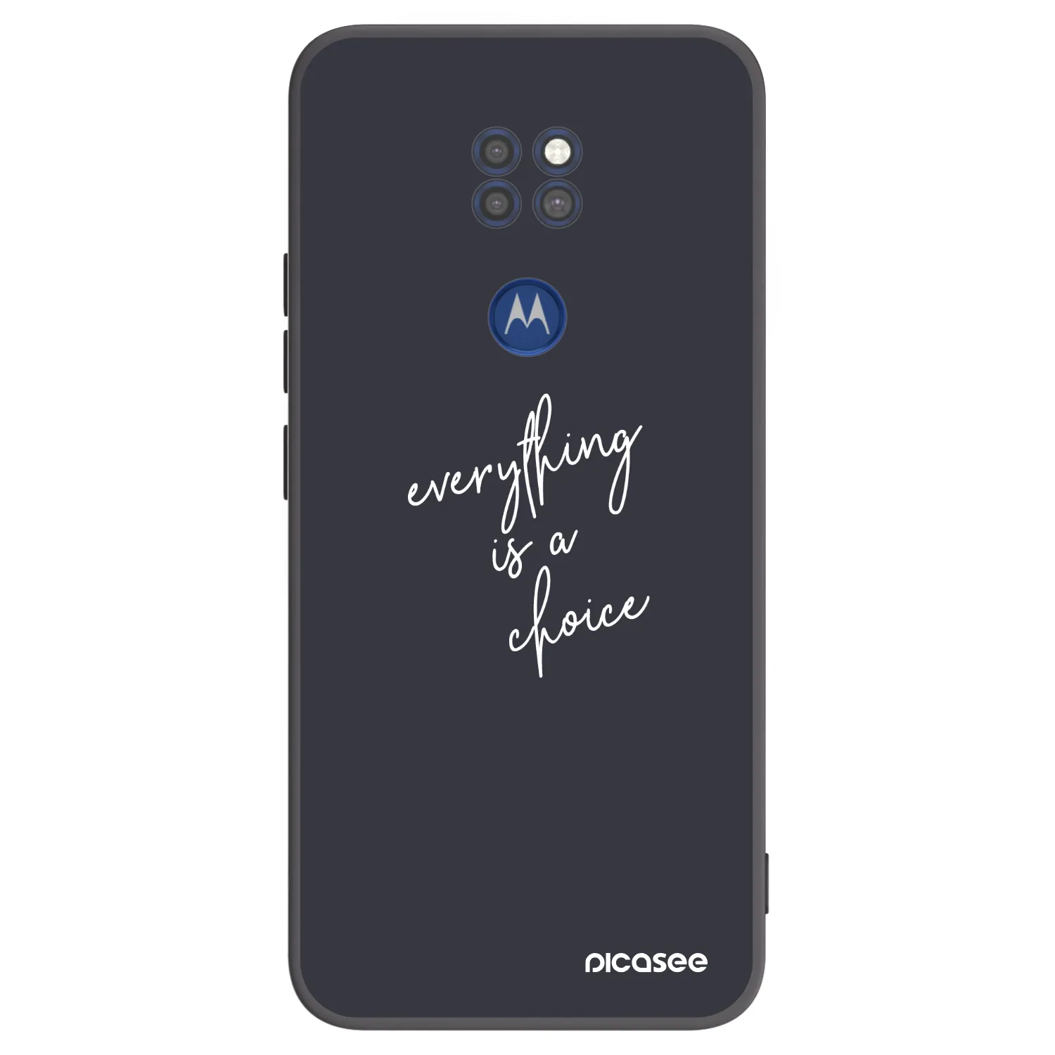 Picasee Μαύρη θήκη σιλικόνης για Motorola Moto G9 Play - Everything is a choice
