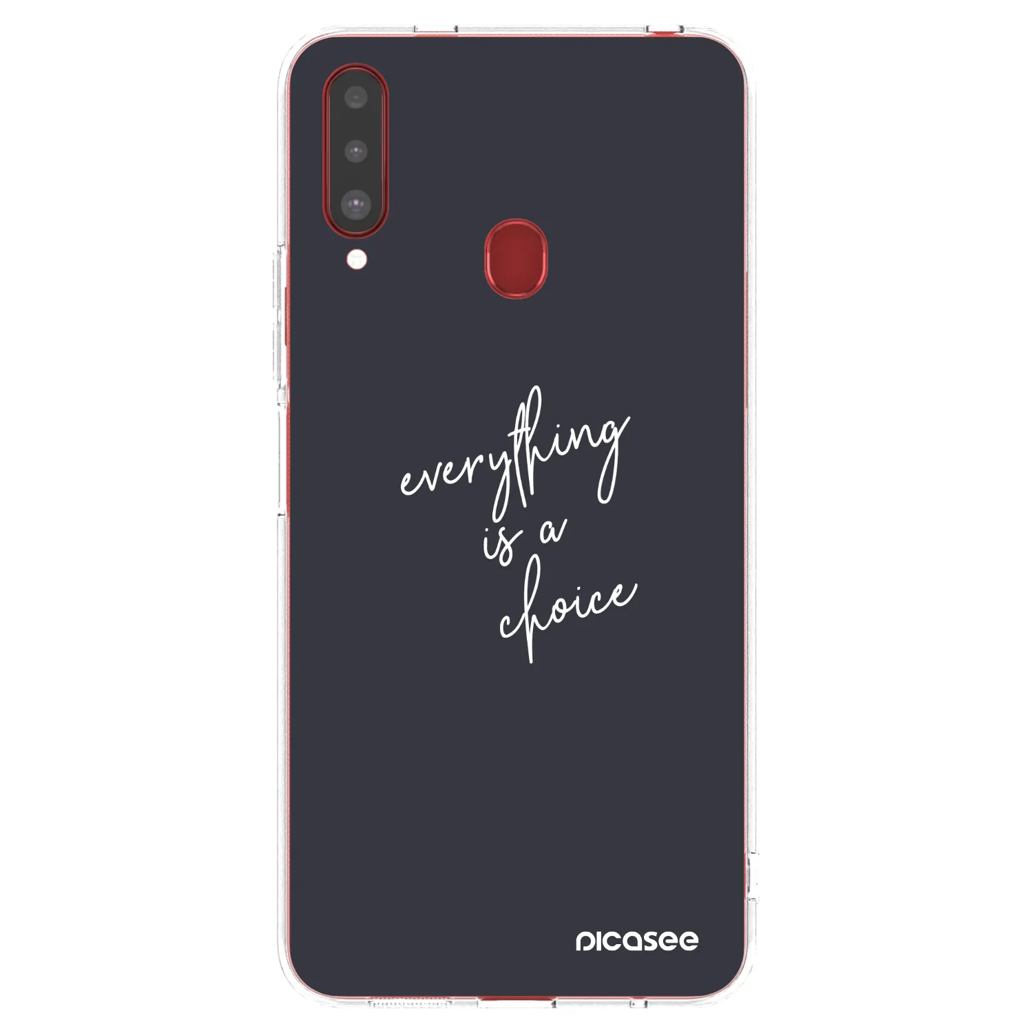 Picasee διαφανής θήκη σιλικόνης Samsung Galaxy A20s - Everything is a choice