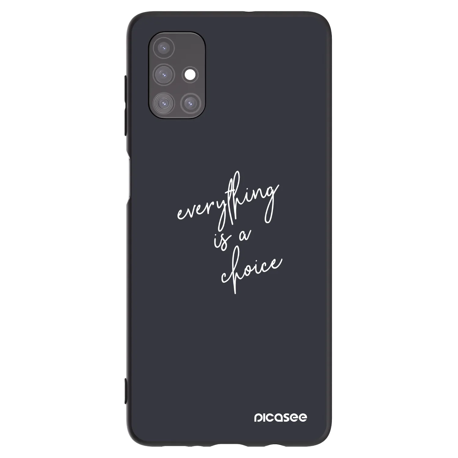 Picasee Μαύρη θήκη σιλικόνης για Samsung Galaxy M51 M515F - Everything is a choice