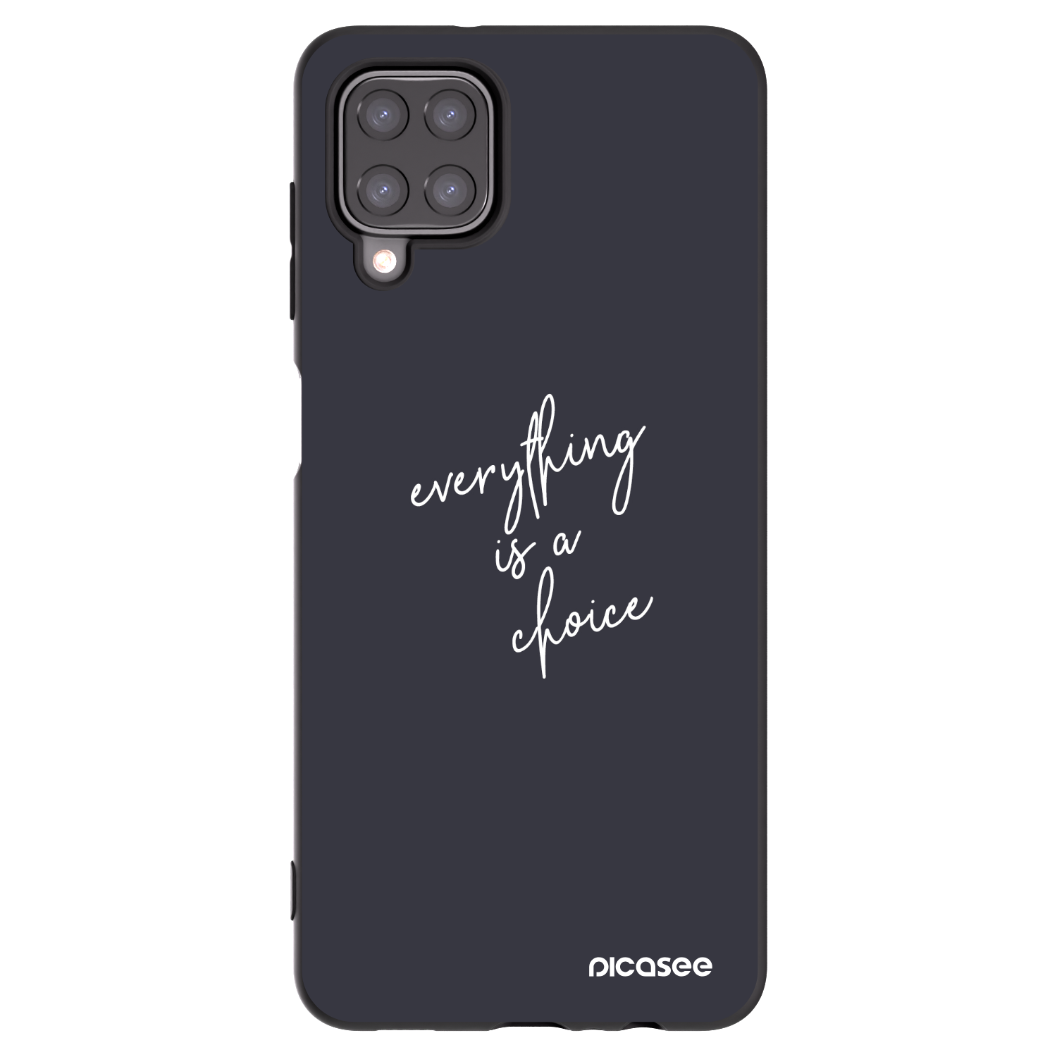 Picasee Μαύρη θήκη σιλικόνης για Samsung Galaxy A12 A125F - Everything is a choice