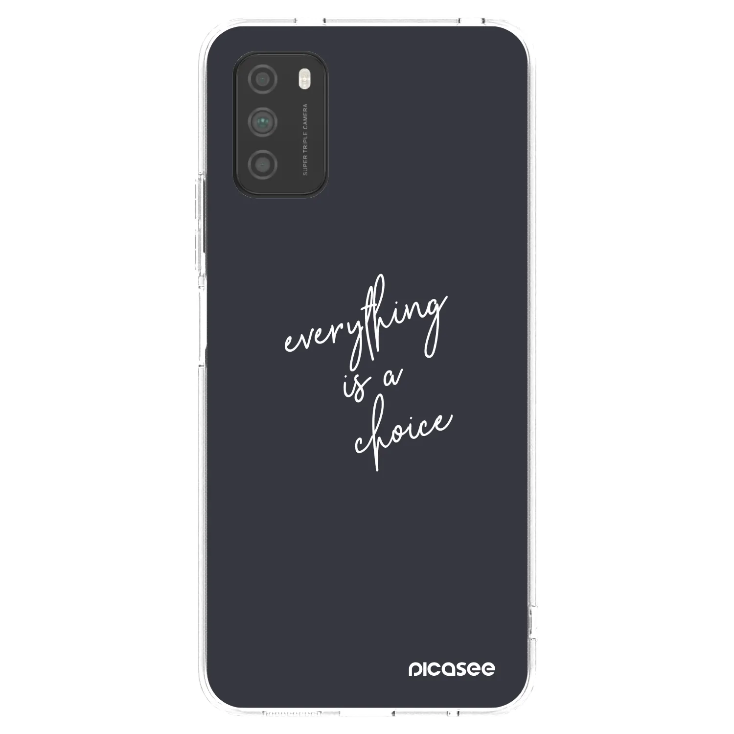 Picasee διαφανής θήκη σιλικόνης Xiaomi Poco M3 - Everything is a choice