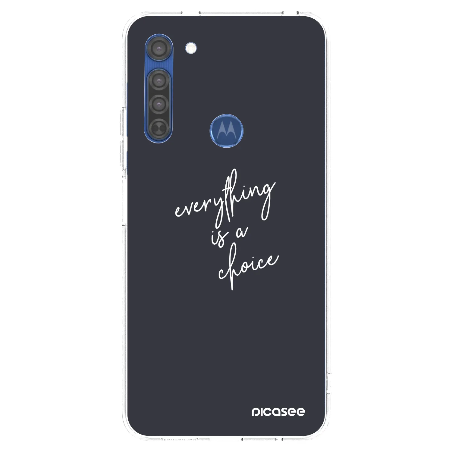 Picasee διαφανής θήκη σιλικόνης Motorola Moto G8 - Everything is a choice