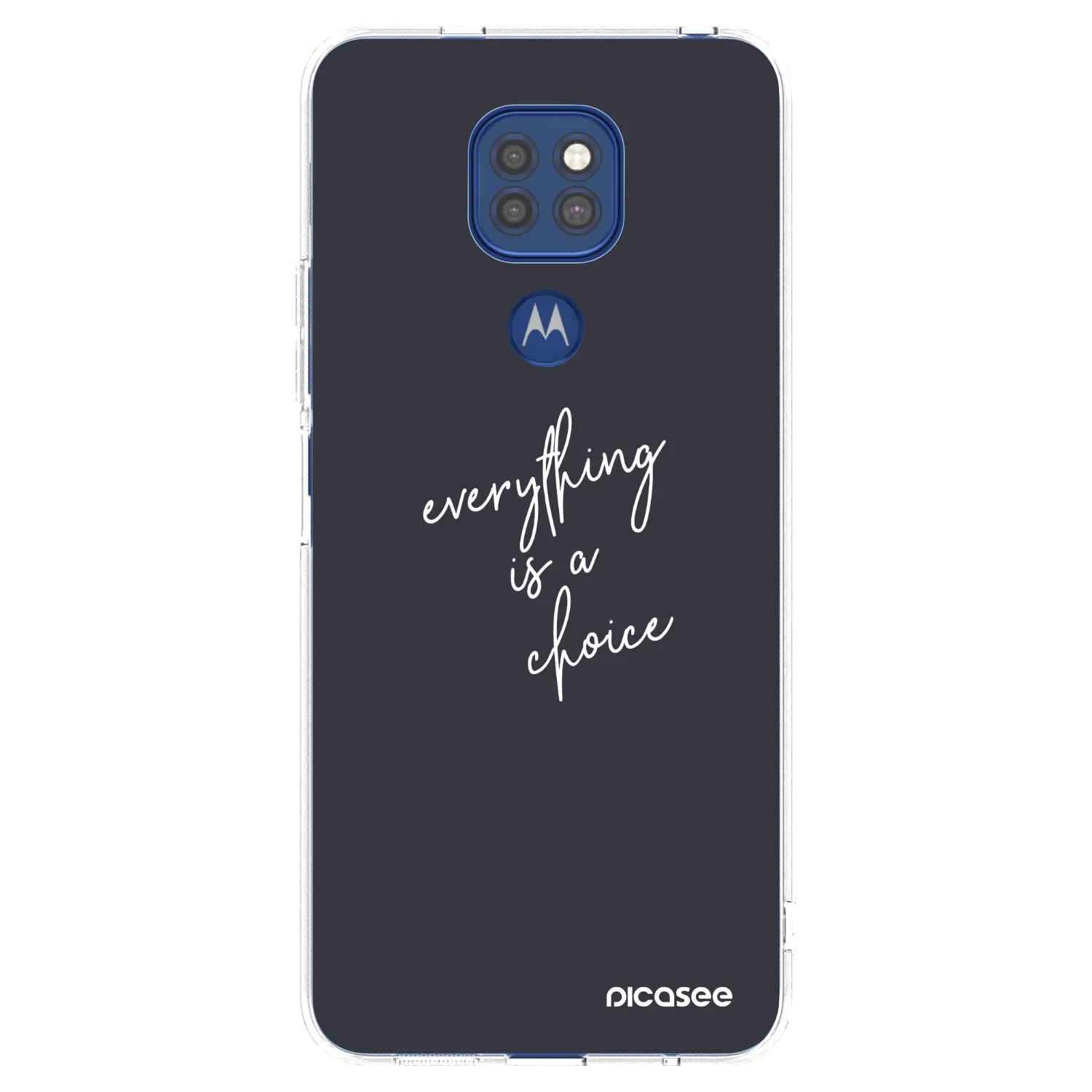 Picasee διαφανής θήκη σιλικόνης Motorola Moto G9 Play - Everything is a choice