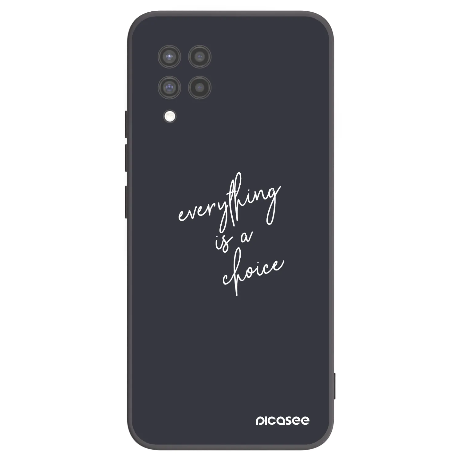 Picasee Μαύρη θήκη σιλικόνης για Samsung Galaxy A42 A426B - Everything is a choice