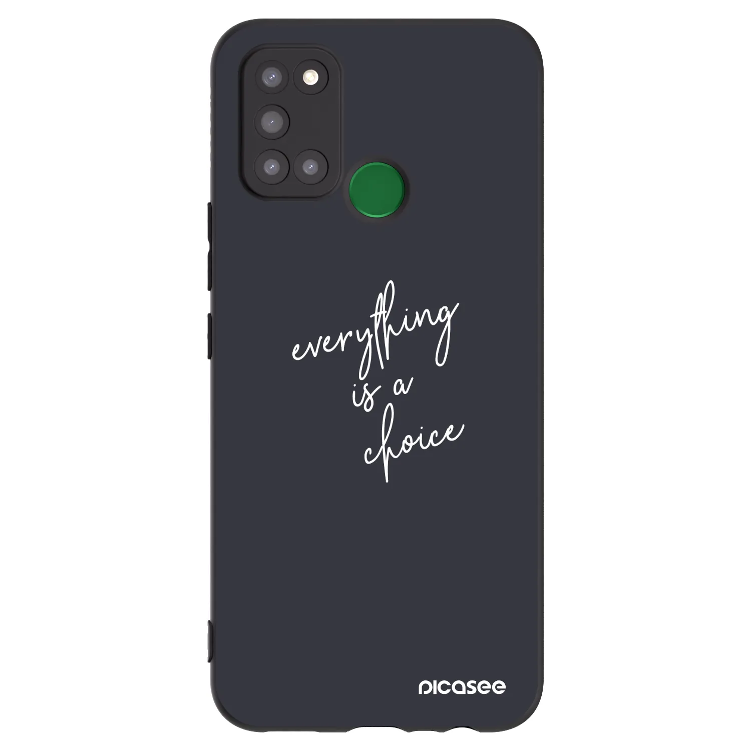 Picasee Μαύρη θήκη σιλικόνης για Realme 7i - Everything is a choice