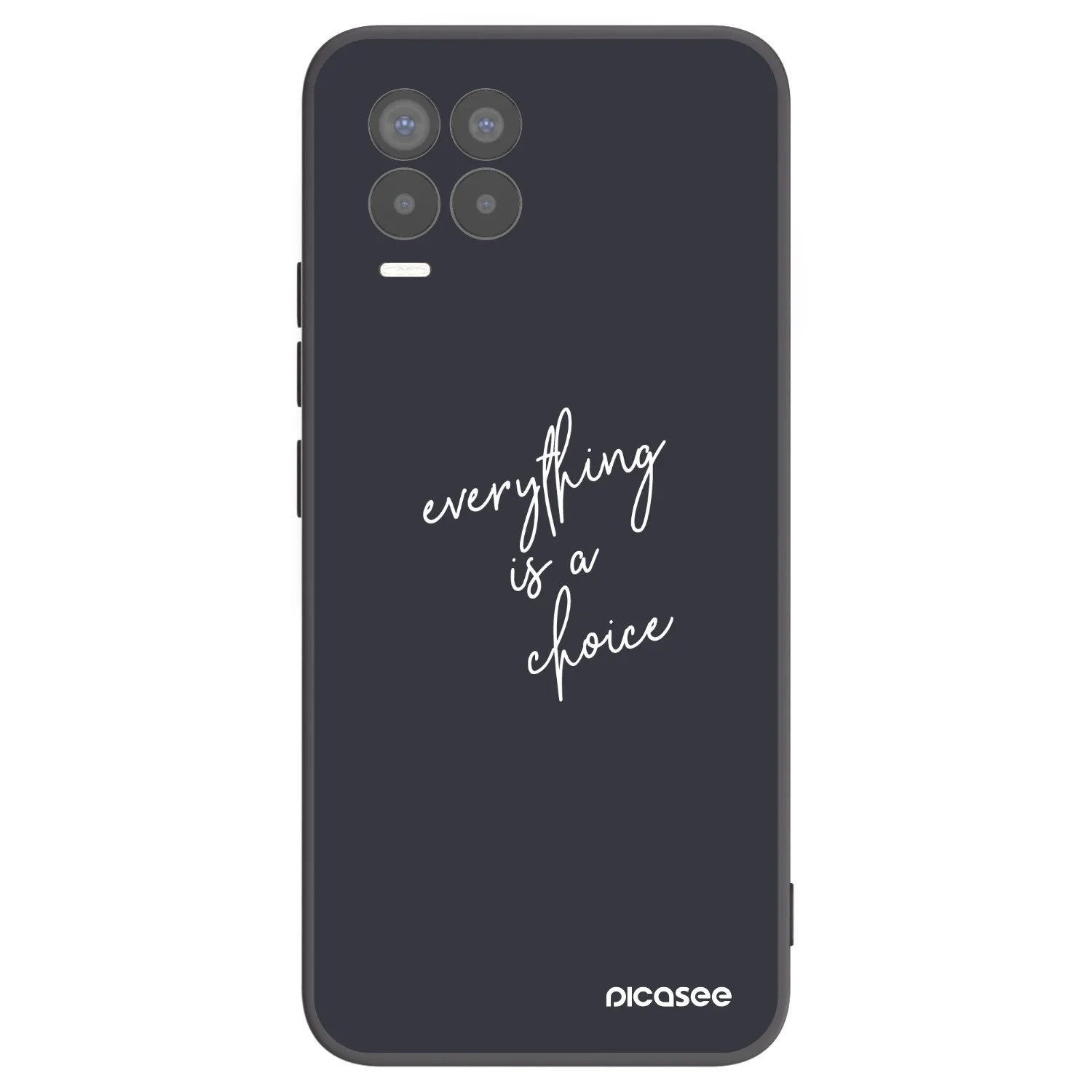 Picasee Μαύρη θήκη σιλικόνης για Realme 8 Pro - Everything is a choice