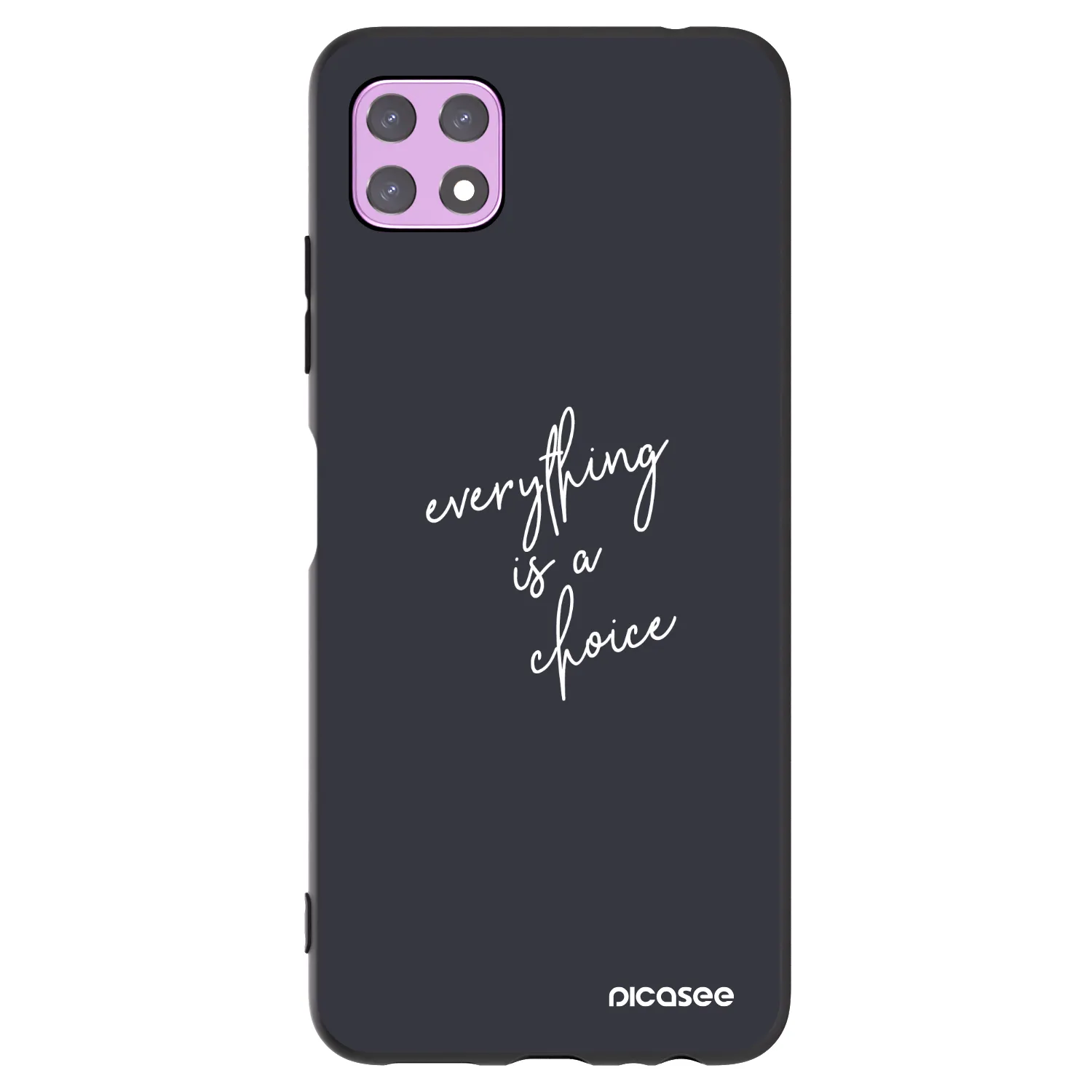 Picasee Μαύρη θήκη σιλικόνης για Samsung Galaxy A22 A226B 5G - Everything is a choice