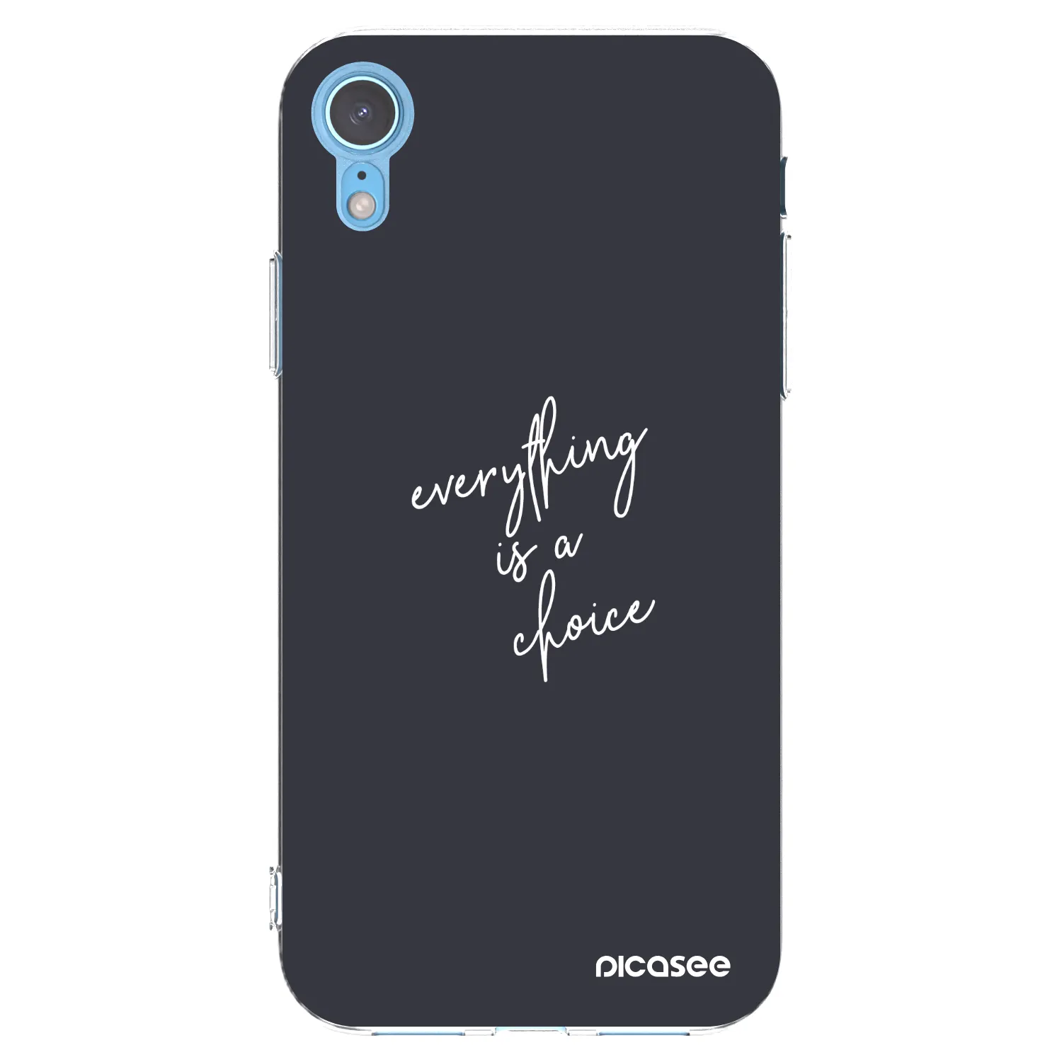 Picasee διαφανής θήκη σιλικόνης Apple iPhone XR - Everything is a choice