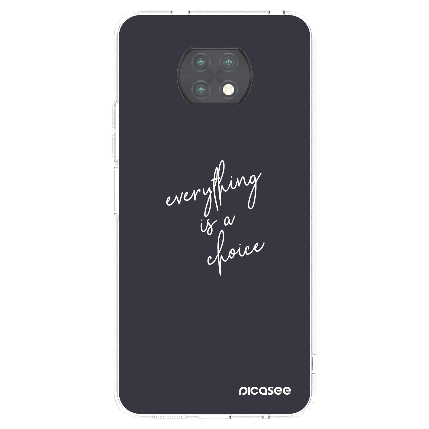 Picasee διαφανής θήκη σιλικόνης Xiaomi Redmi Note 9T - Everything is a choice