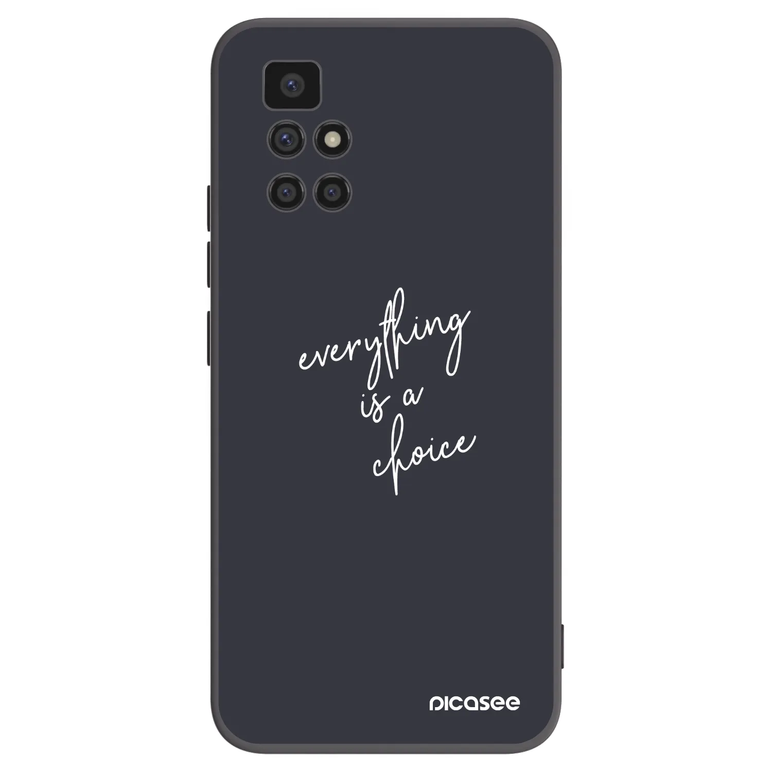 Picasee Μαύρη θήκη σιλικόνης για Xiaomi Redmi 10 - Everything is a choice