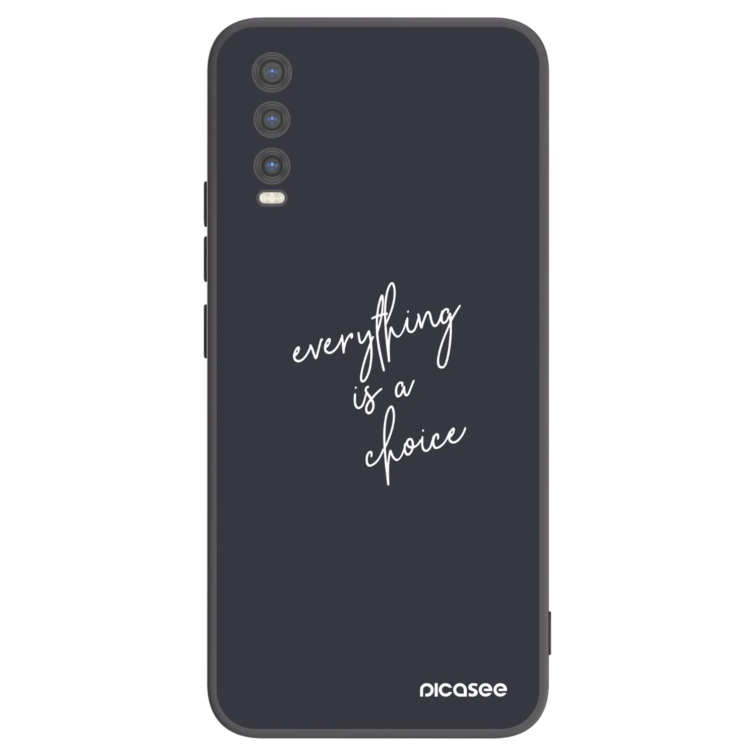 Picasee Μαύρη θήκη σιλικόνης για Vivo Y20s - Everything is a choice