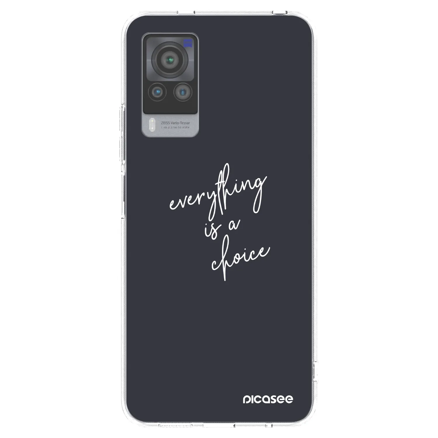 Picasee διαφανής θήκη σιλικόνης Vivo X60 Pro 5G - Everything is a choice