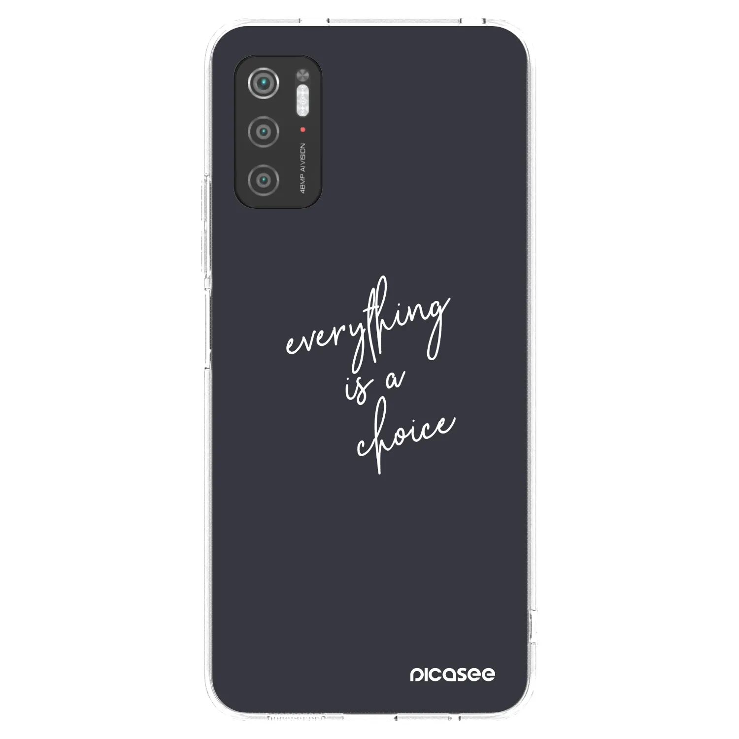 Picasee διαφανής θήκη σιλικόνης Xiaomi Poco M3 Pro 5G - Everything is a choice