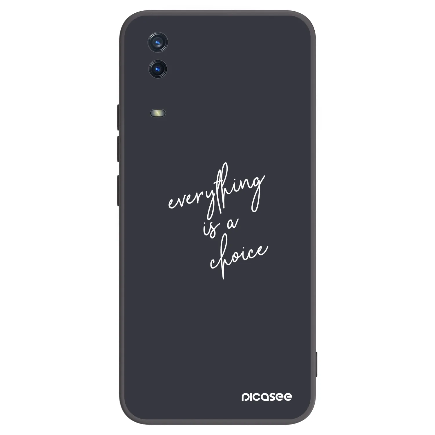 Picasee Μαύρη θήκη σιλικόνης για Vivo Y11s - Everything is a choice