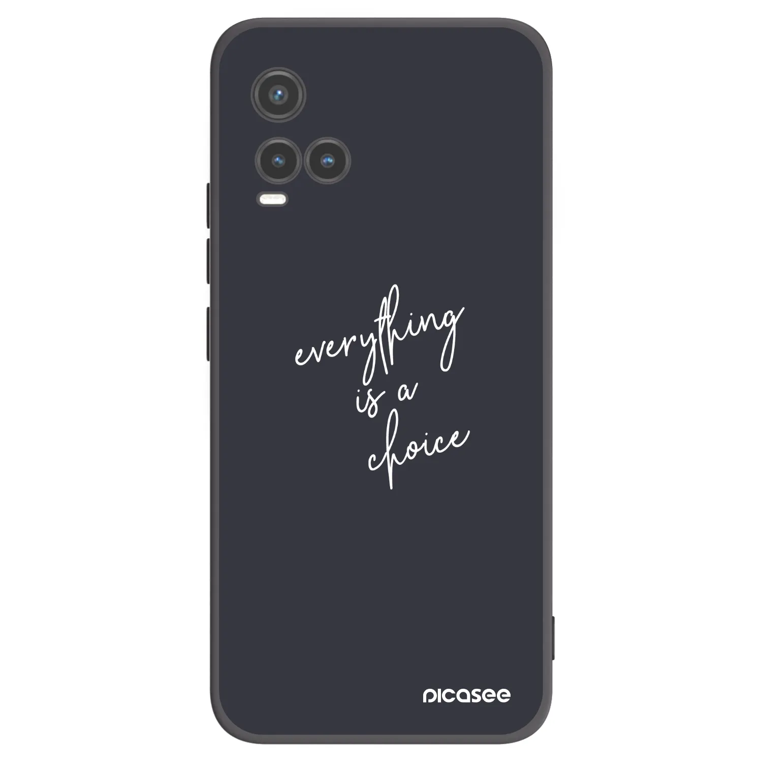 Picasee Μαύρη θήκη σιλικόνης για Vivo Y33s - Everything is a choice
