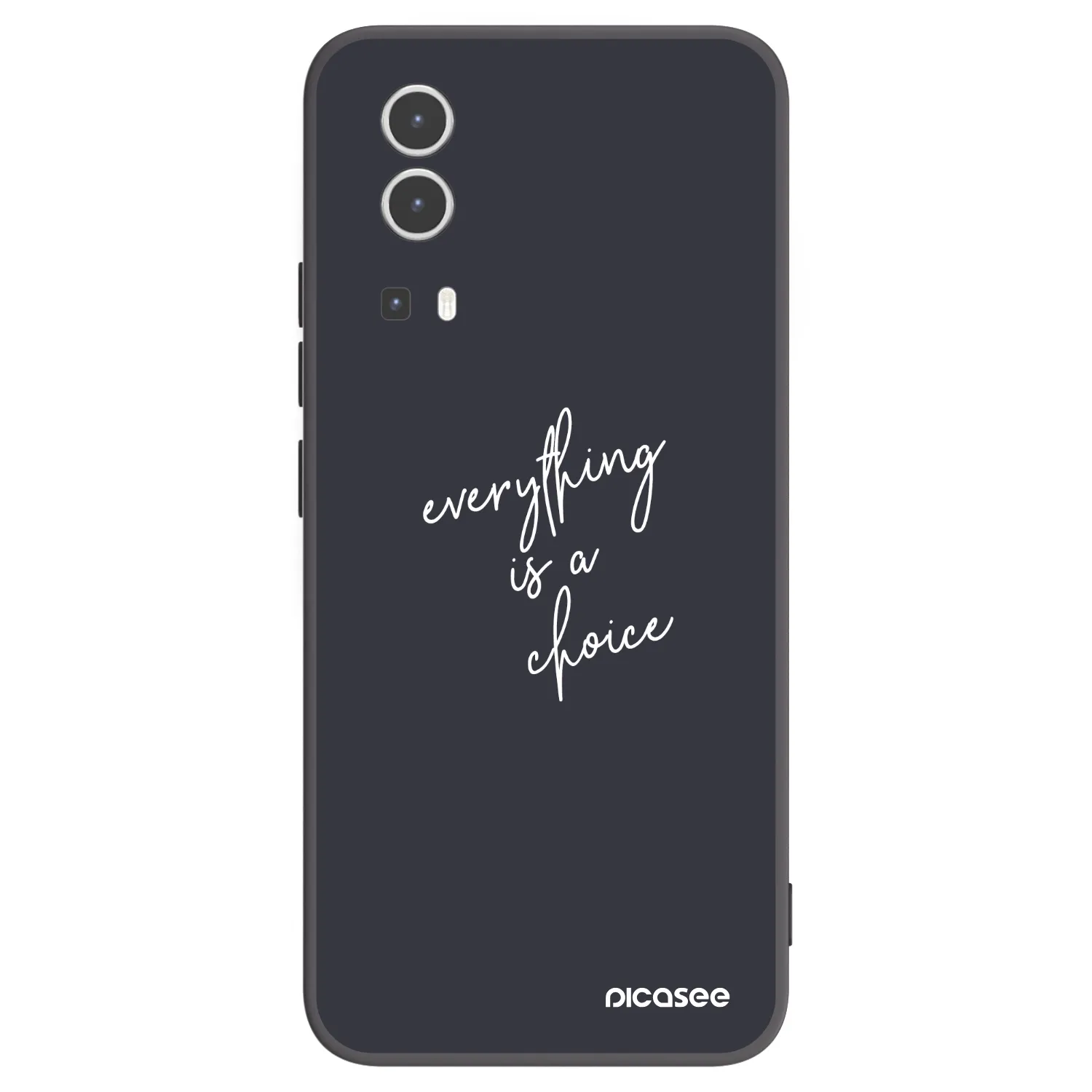 Picasee Μαύρη θήκη σιλικόνης για Vivo Y72 5G - Everything is a choice