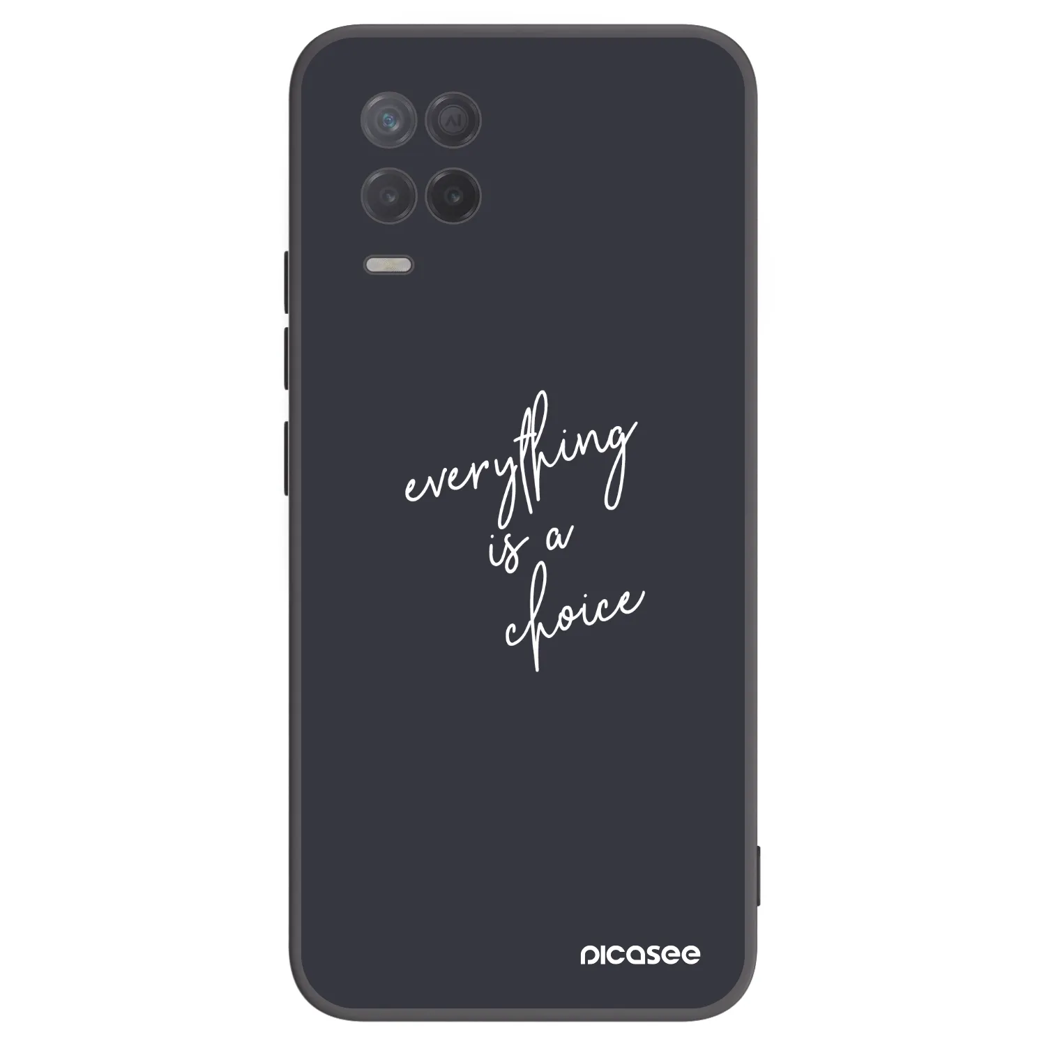 Picasee Μαύρη θήκη σιλικόνης για Realme 8 5G - Everything is a choice