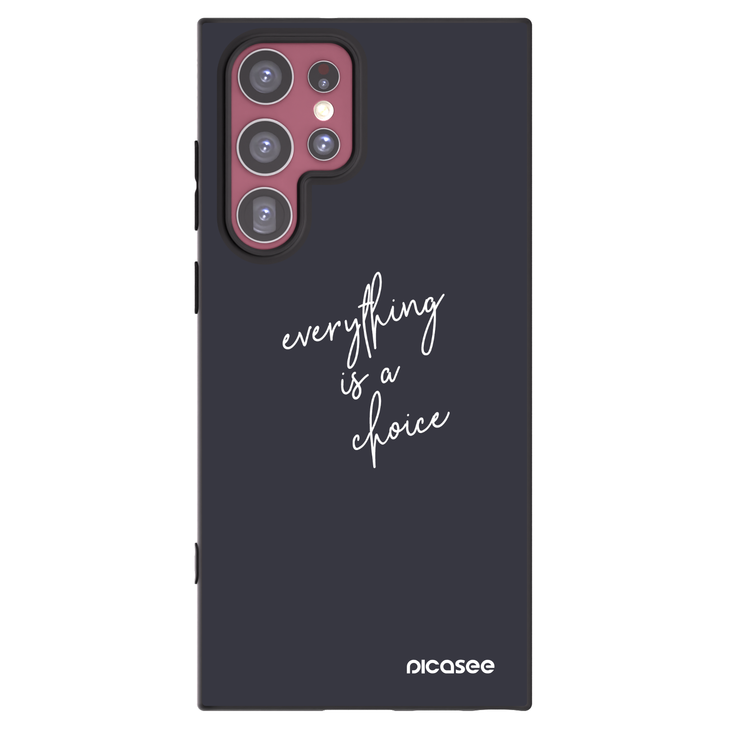 Picasee Μαύρη θήκη σιλικόνης για Samsung Galaxy S22 Ultra 5G - Everything is a choice