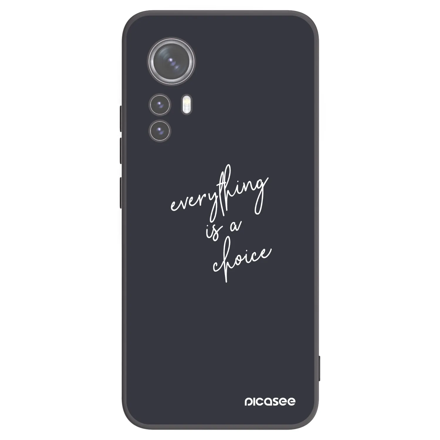 Picasee Μαύρη θήκη σιλικόνης για Xiaomi 12 - Everything is a choice