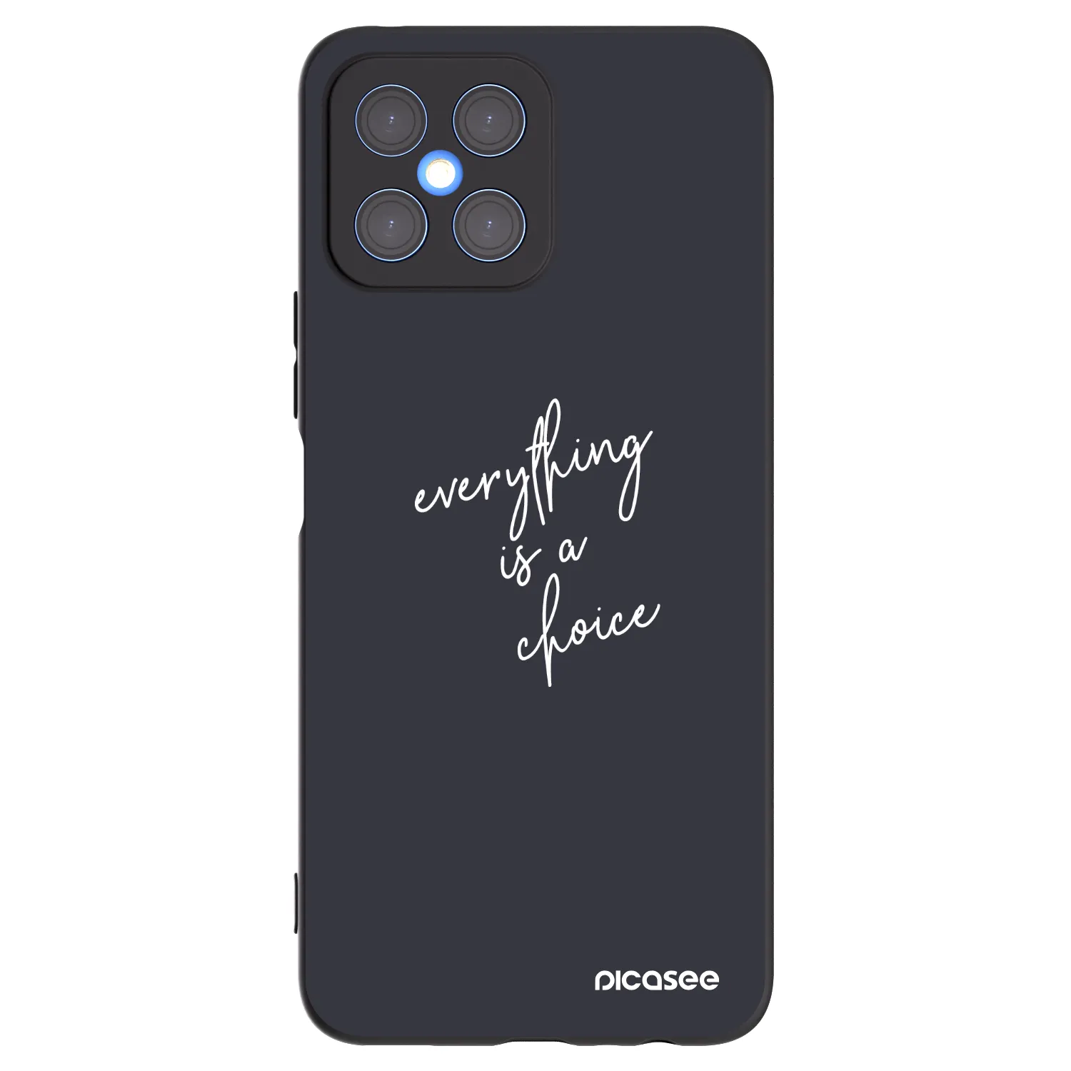 Picasee Μαύρη θήκη σιλικόνης για Honor X8 4G - Everything is a choice