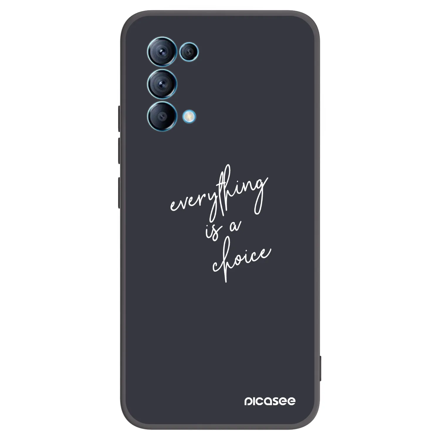 Picasee Μαύρη θήκη σιλικόνης για OPPO Reno 5 5G - Everything is a choice