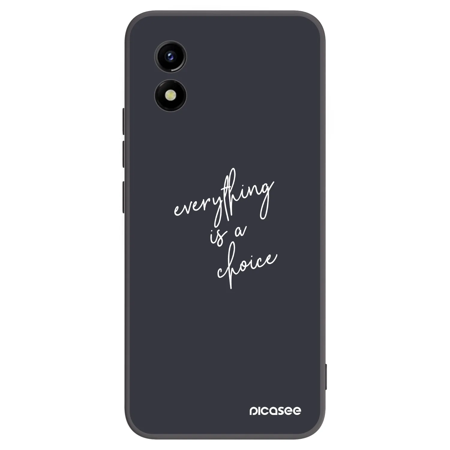 Picasee Μαύρη θήκη σιλικόνης για Vivo Y01 - Everything is a choice
