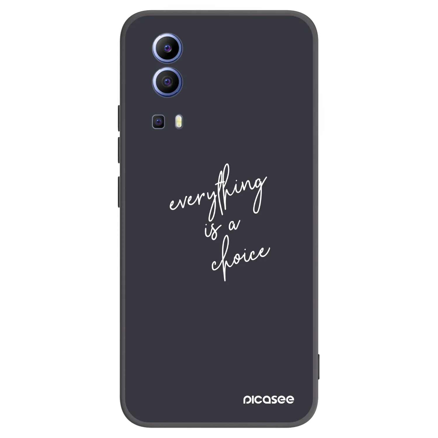 Picasee Μαύρη θήκη σιλικόνης για Vivo Y52 5G - Everything is a choice