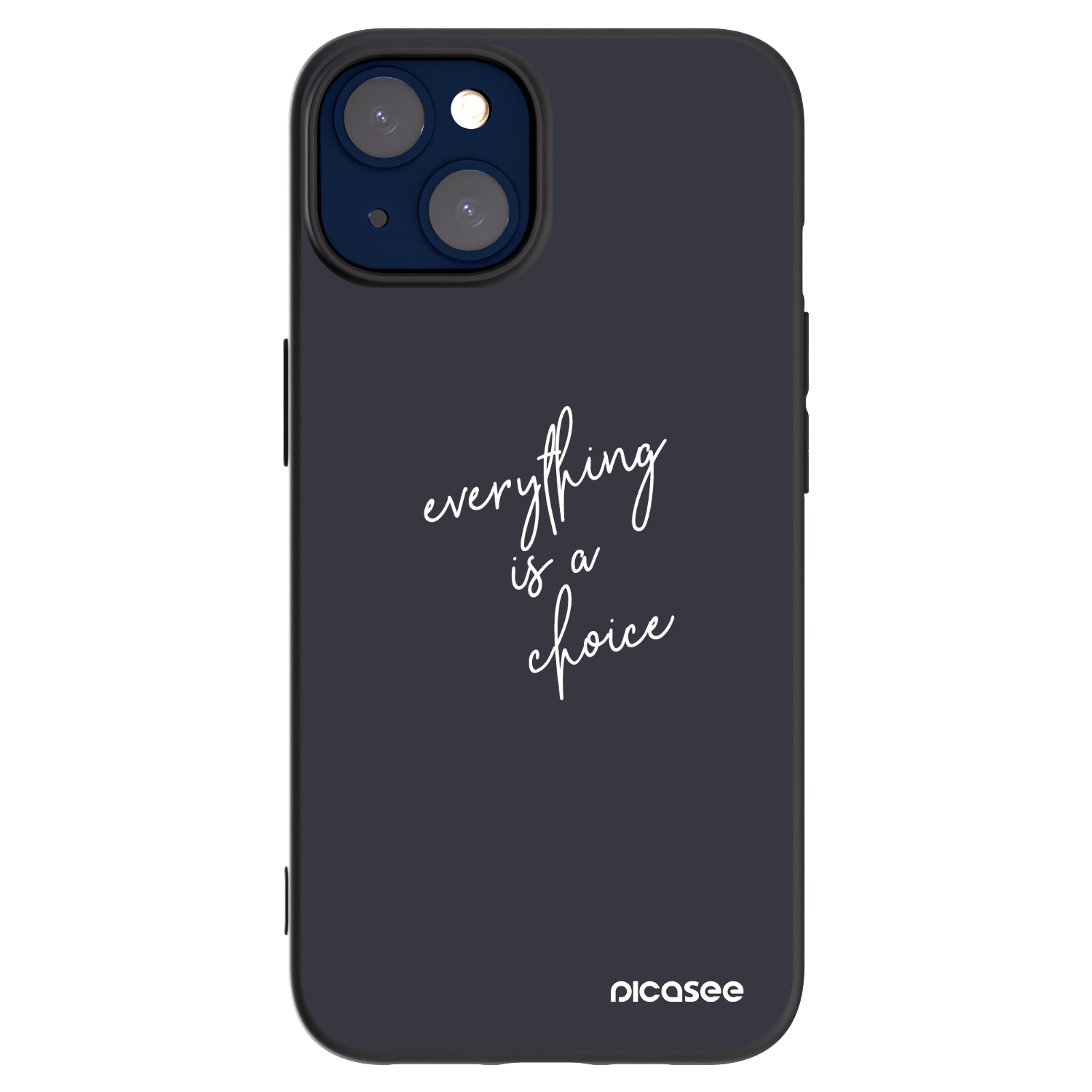 Picasee Μαύρη θήκη σιλικόνης για Apple iPhone 14 - Everything is a choice