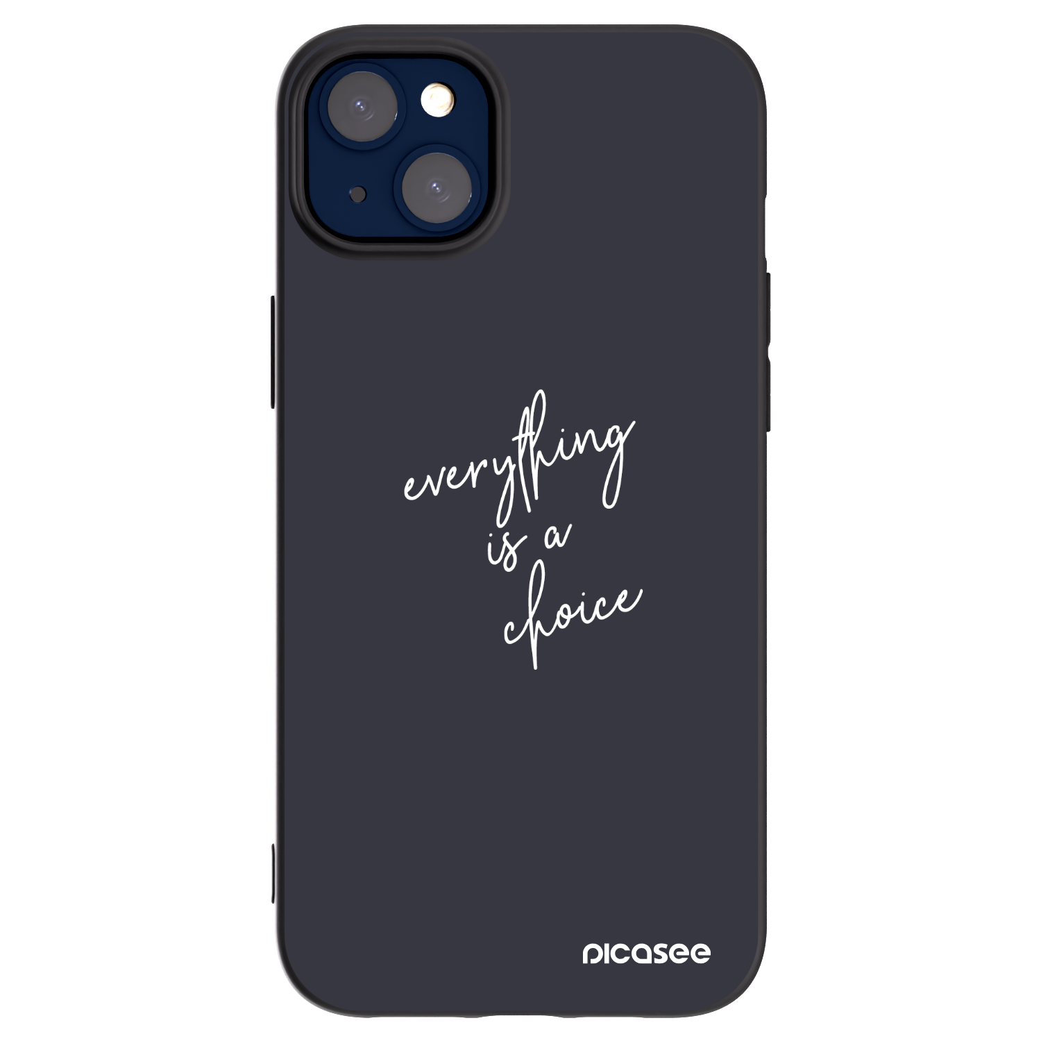 Picasee Μαύρη θήκη σιλικόνης για Apple iPhone 14 Plus - Everything is a choice