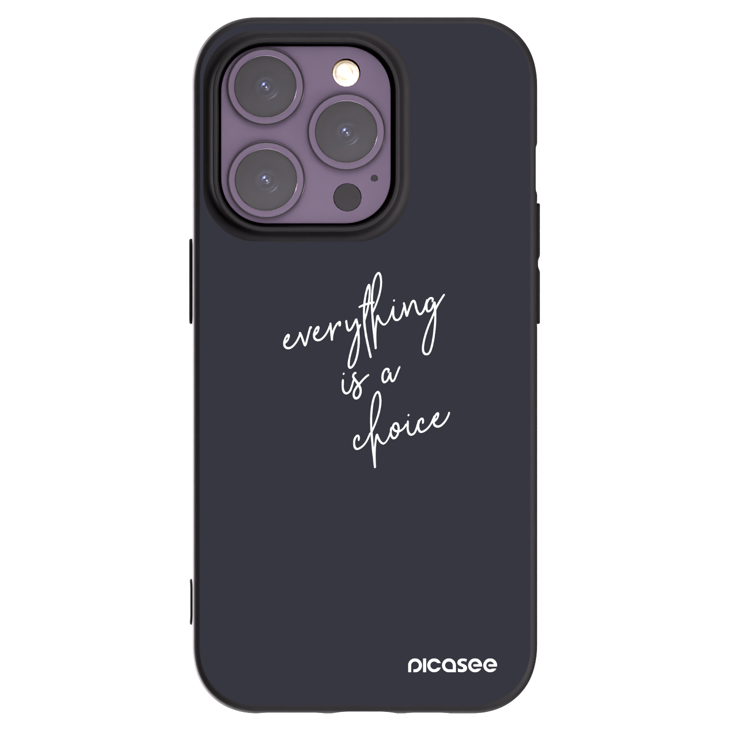 Picasee Μαύρη θήκη σιλικόνης για Apple iPhone 14 Pro - Everything is a choice