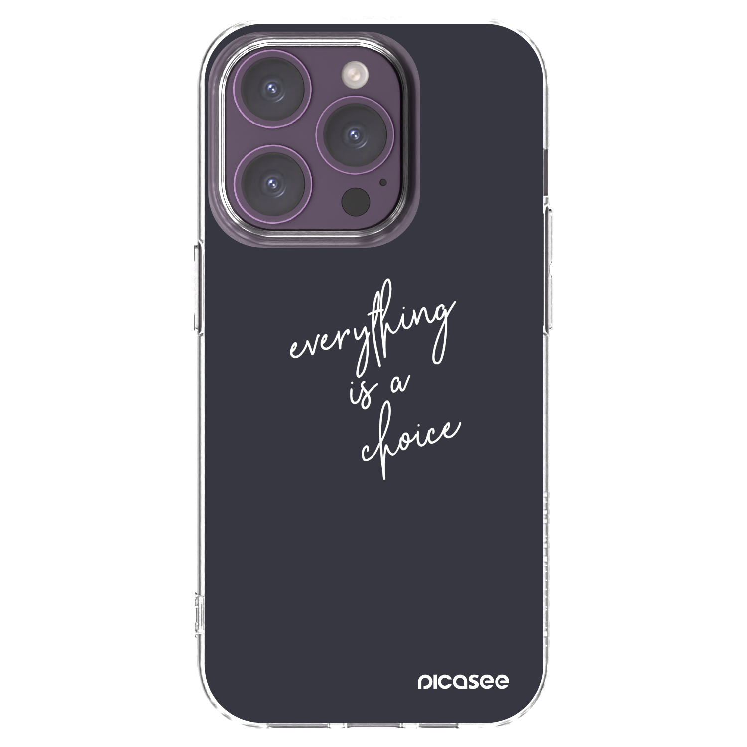 Picasee διαφανής θήκη σιλικόνης Apple iPhone 14 Pro - Everything is a choice