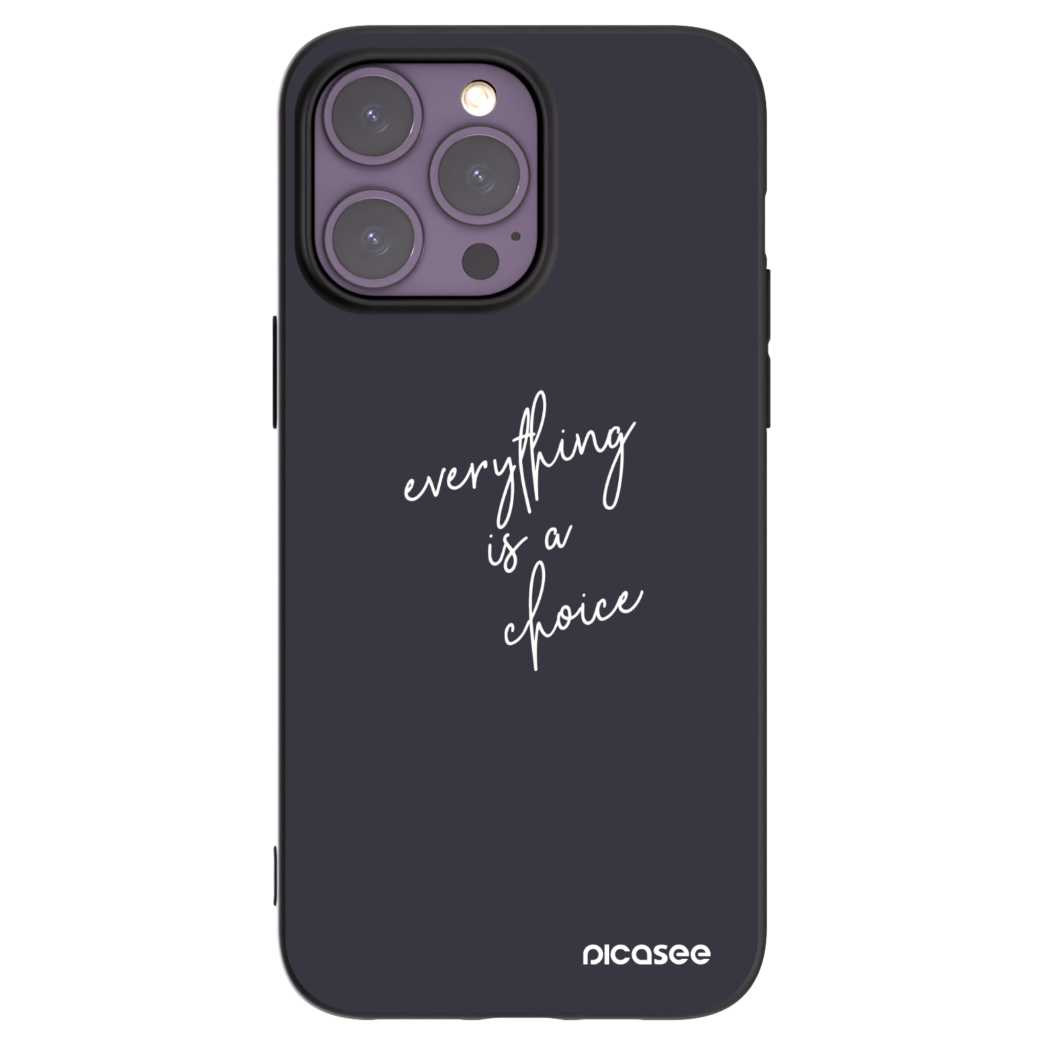 Picasee Μαύρη θήκη σιλικόνης για Apple iPhone 14 Pro Max - Everything is a choice
