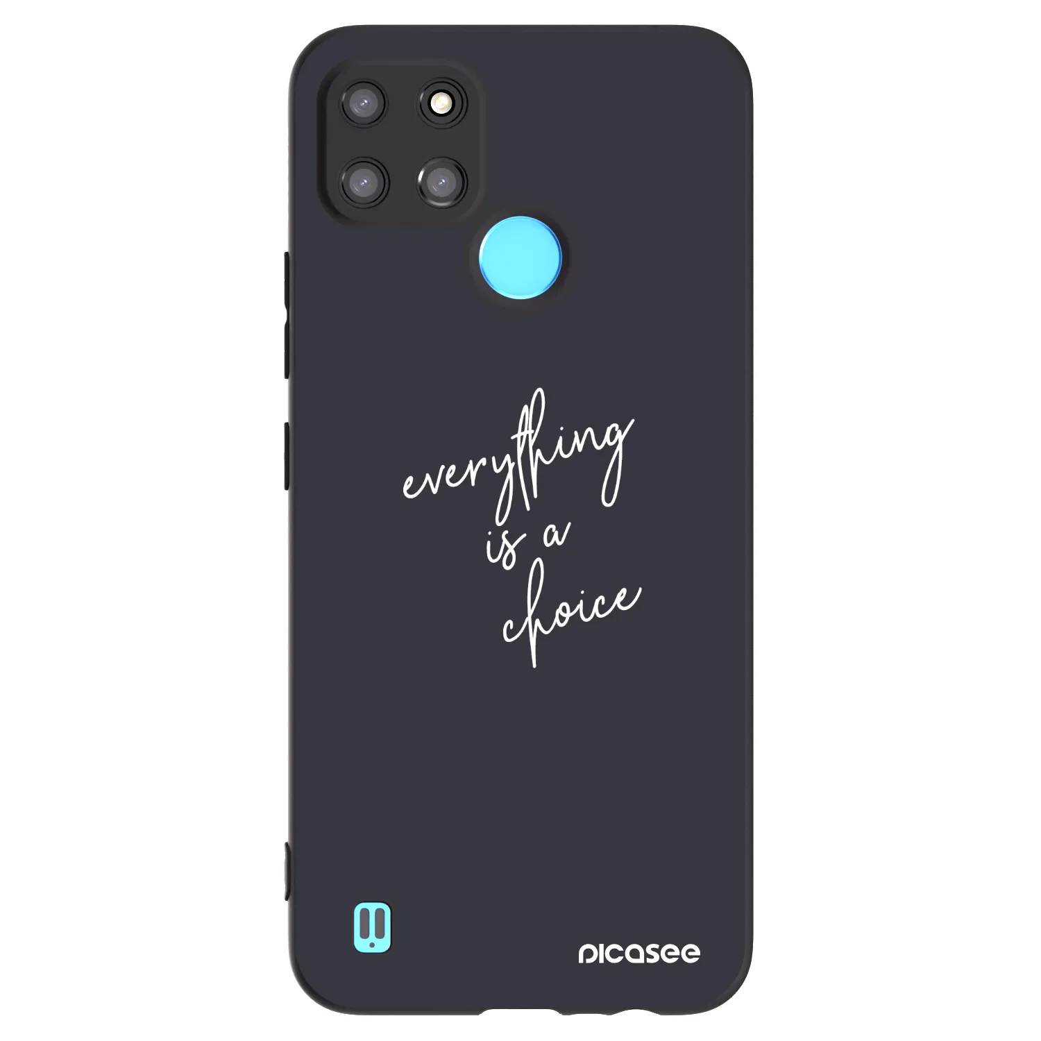 Picasee Μαύρη θήκη σιλικόνης για Realme C21Y - Everything is a choice