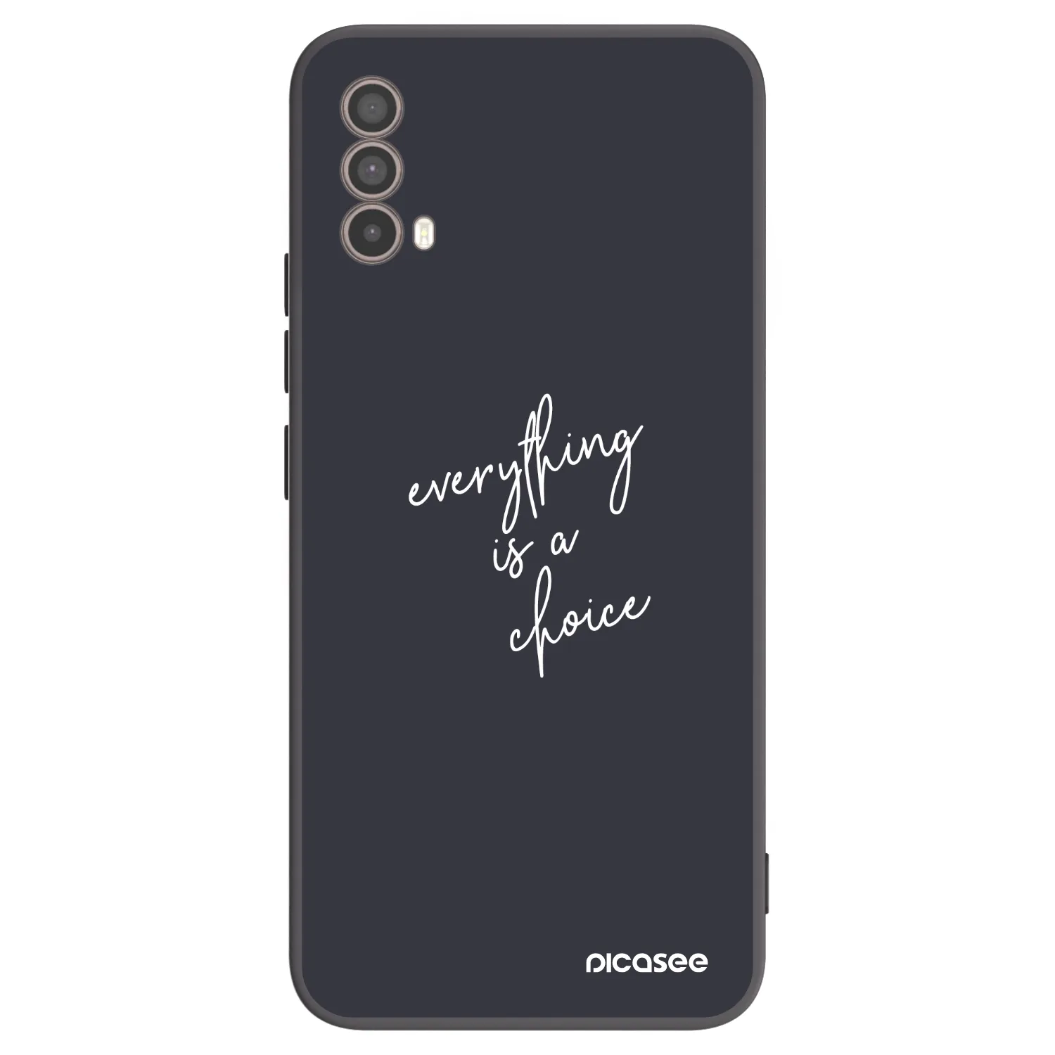 Picasee Μαύρη θήκη σιλικόνης για Motorola Moto E40 - Everything is a choice