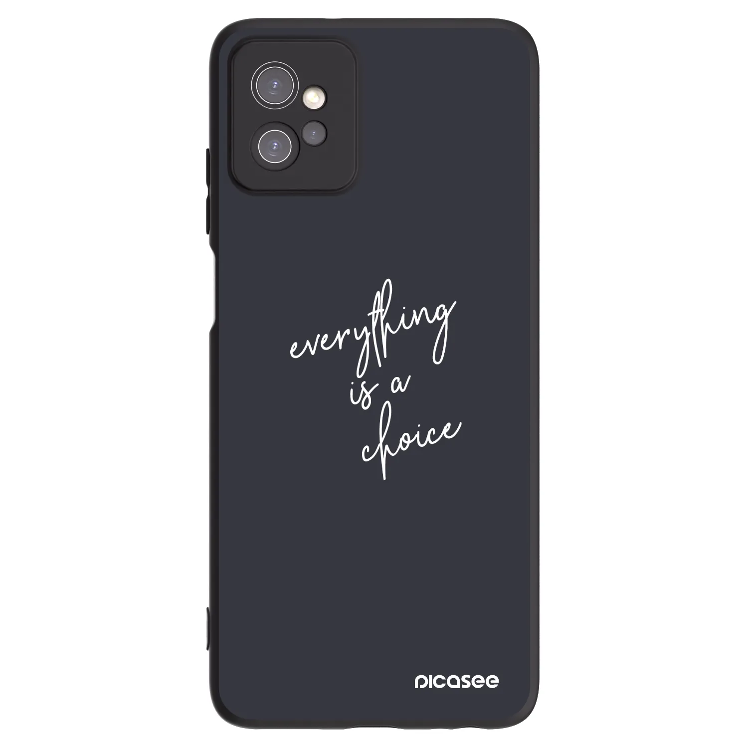 Picasee Μαύρη θήκη σιλικόνης για Motorola Moto G32 - Everything is a choice