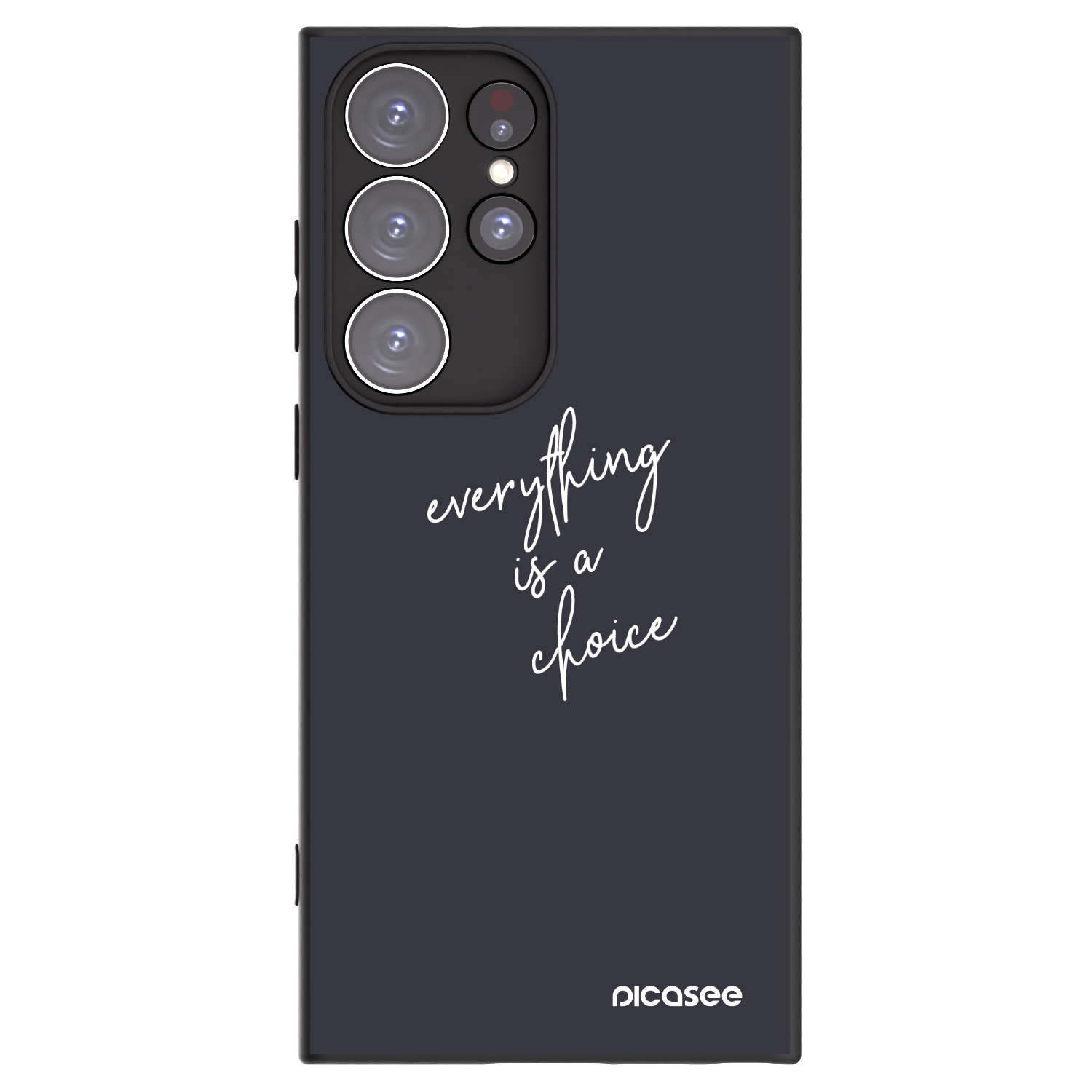 Picasee Μαύρη θήκη σιλικόνης για Samsung Galaxy S23 Ultra 5G - Everything is a choice