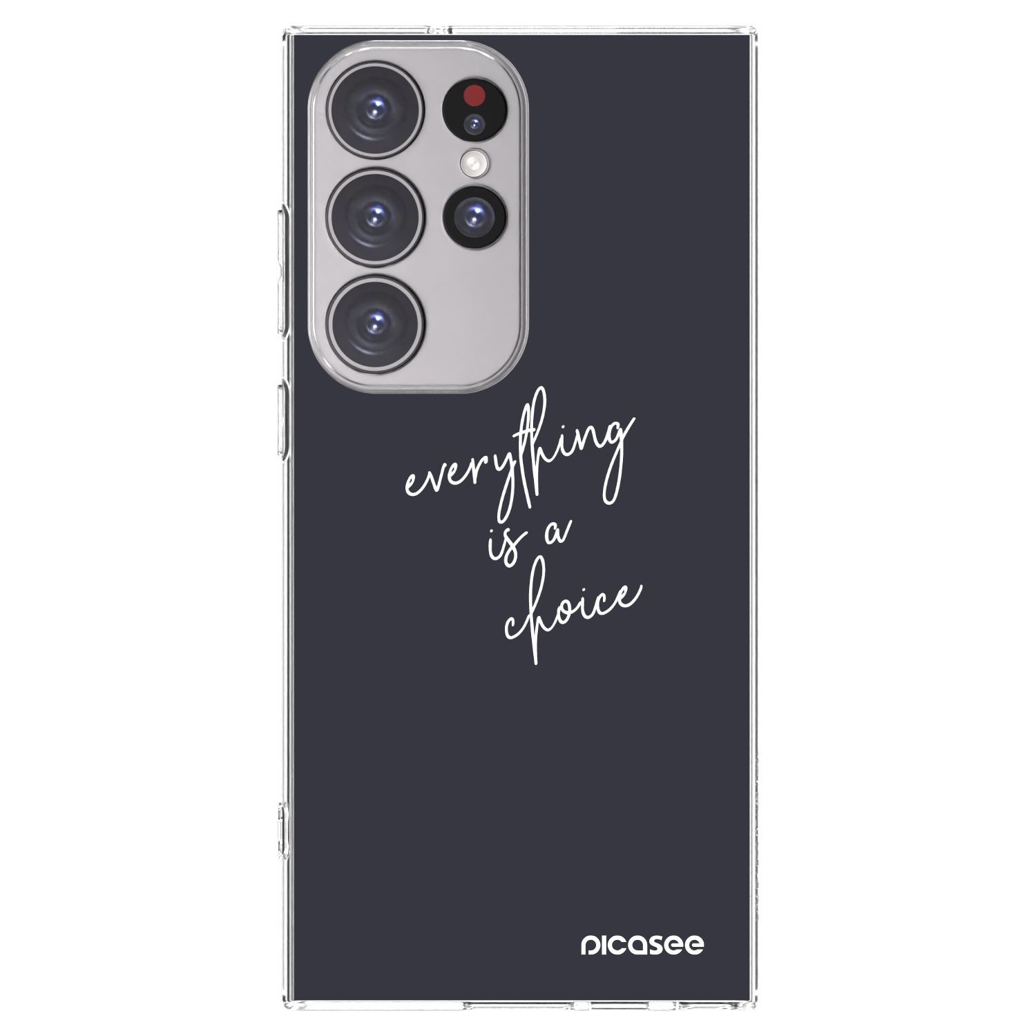 Picasee διαφανής θήκη σιλικόνης Samsung Galaxy S23 Ultra 5G - Everything is a choice