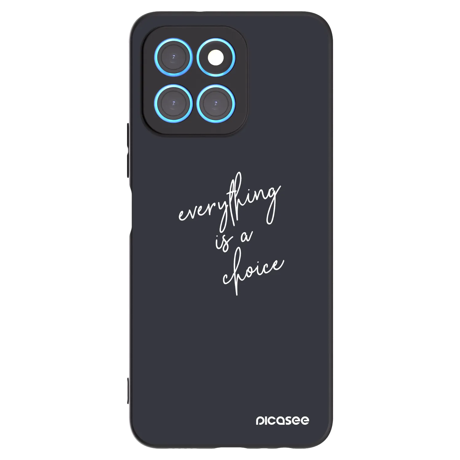 Picasee Μαύρη θήκη σιλικόνης για Honor X8 5G - Everything is a choice