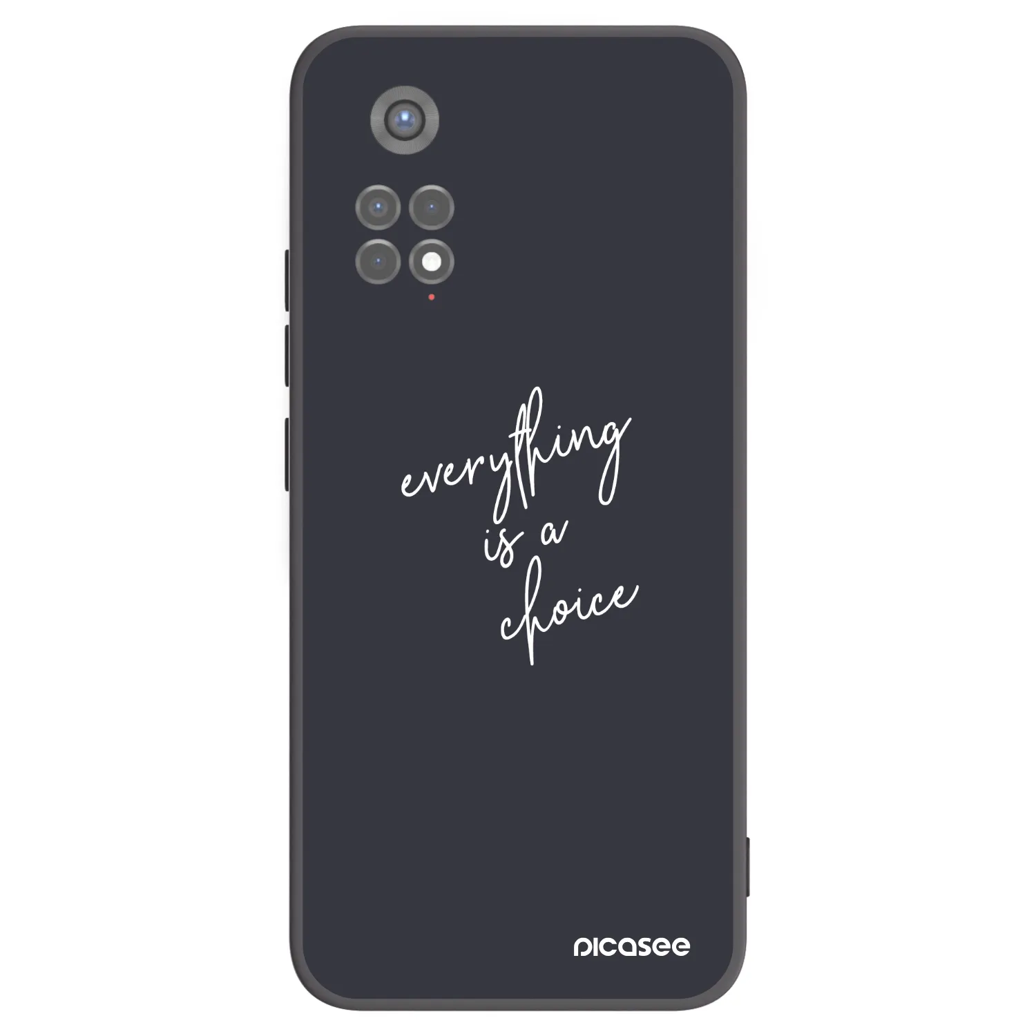 Picasee Μαύρη θήκη σιλικόνης για Xiaomi Redmi Note 11S 5G - Everything is a choice
