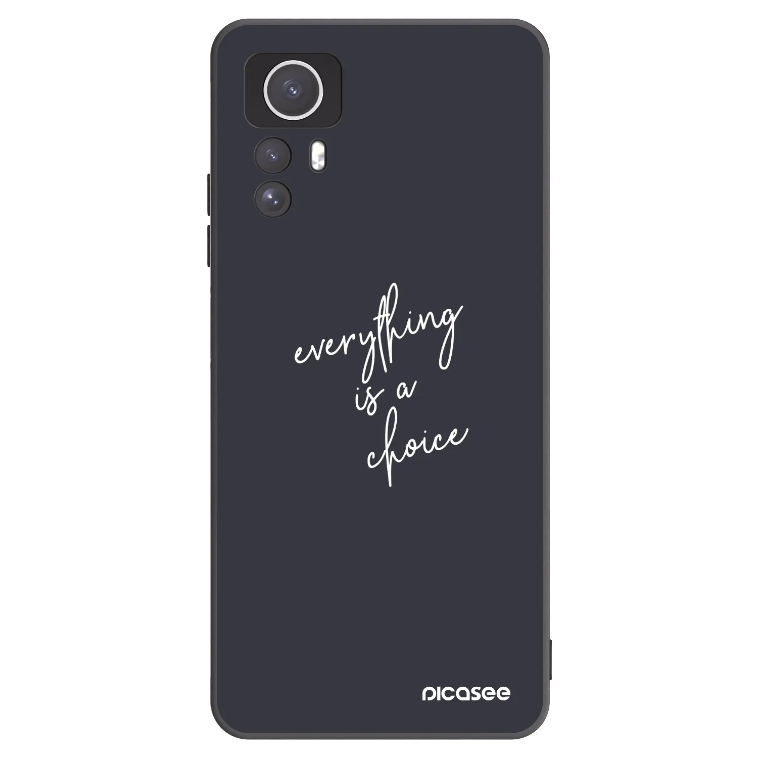 Picasee Μαύρη θήκη σιλικόνης για Xiaomi Redmi Note 12S - Everything is a choice