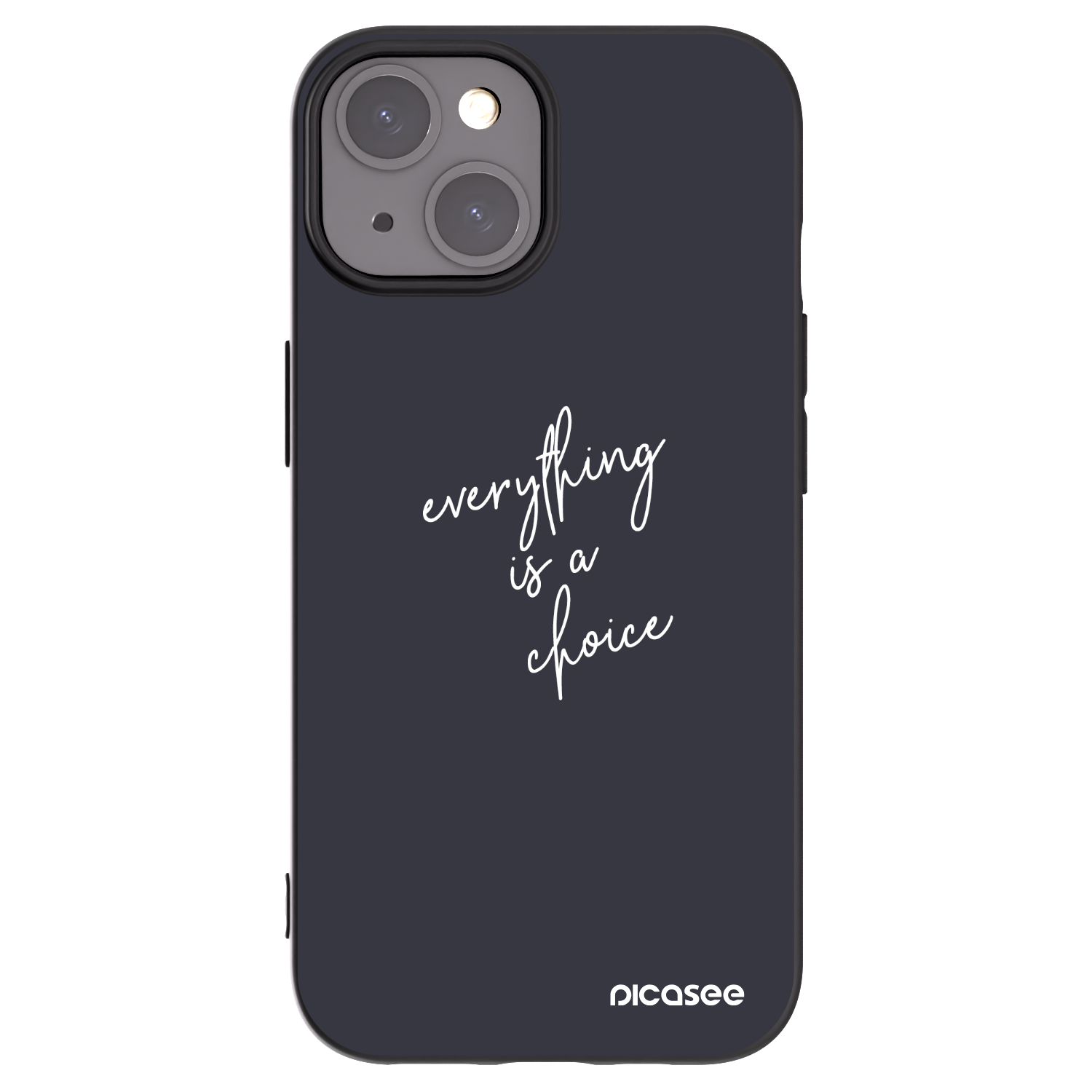 Picasee Μαύρη θήκη σιλικόνης για Apple iPhone 15 - Everything is a choice