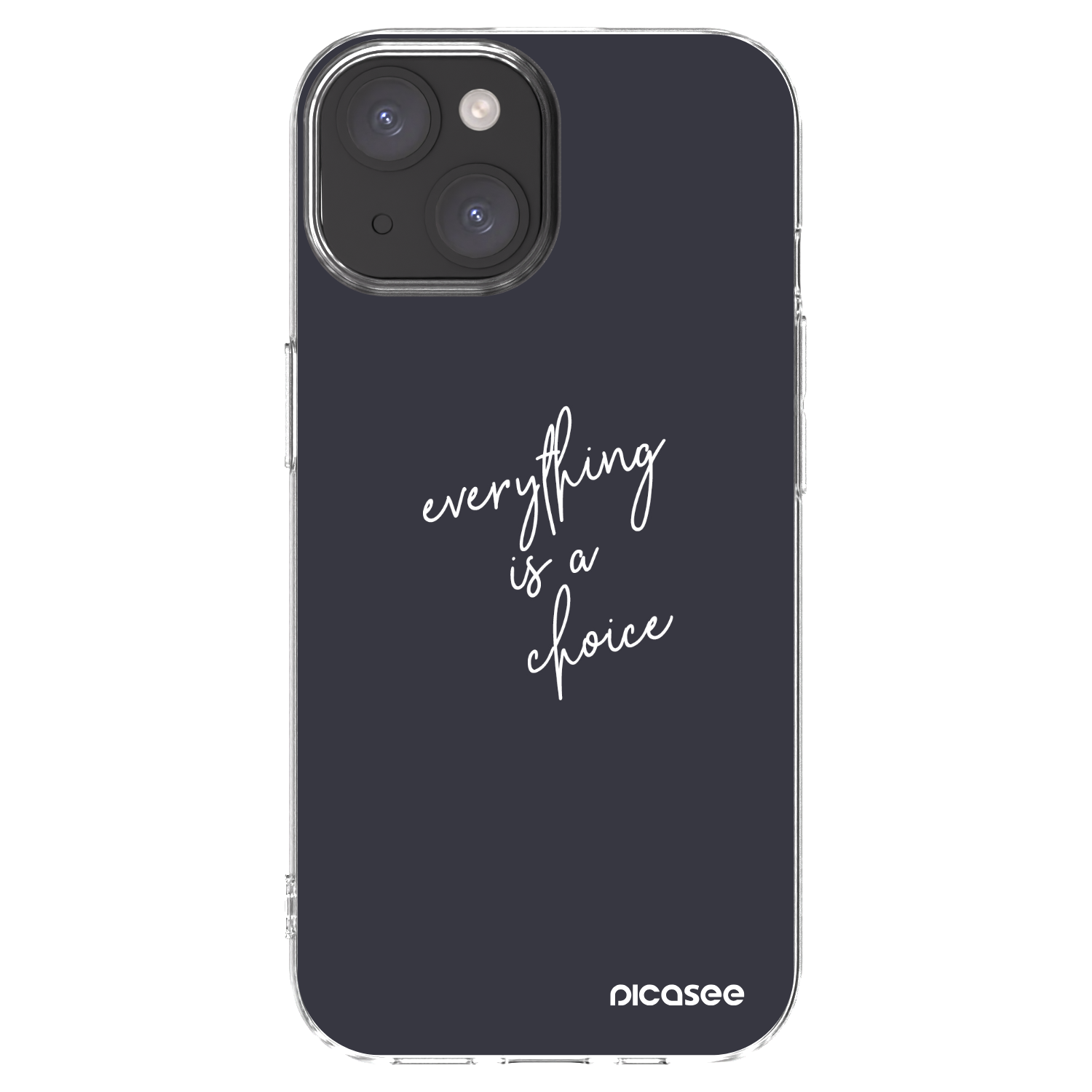 Picasee διαφανής θήκη σιλικόνης Apple iPhone 15 - Everything is a choice
